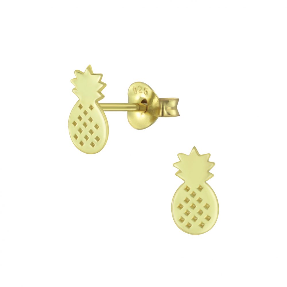 Pineapple Stud Earring Jewelled Fox